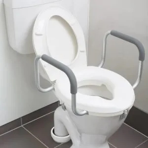 Raised Toilet Seat With Armrests - 2 or 4"