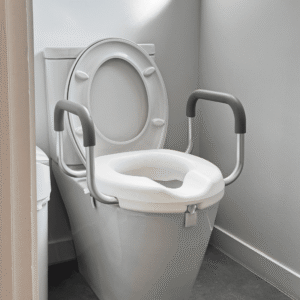 Goldfern Raised Toilet Seat With Armrests - 3 or 5 inch
