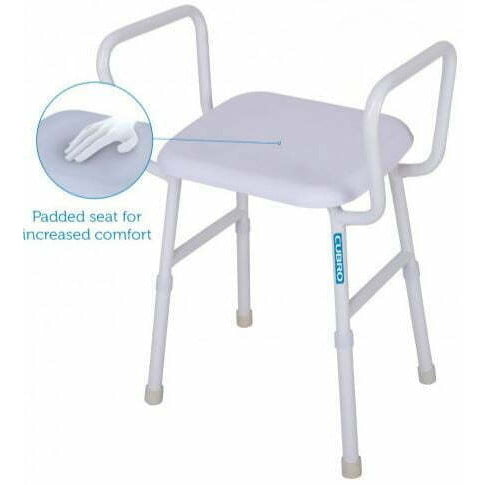 Viking Shower Stool with Arms and Padded Seat